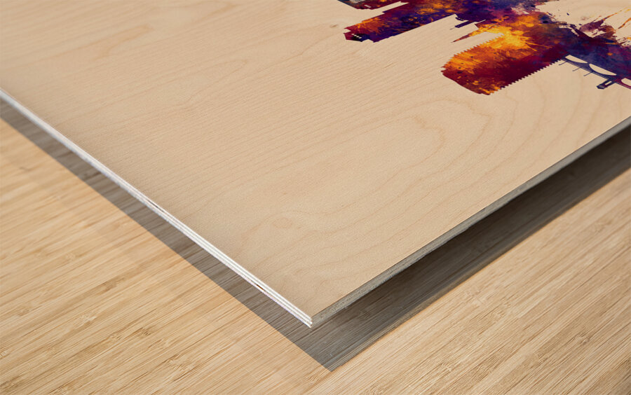 West Palm Beach Florida Skyline Wood print