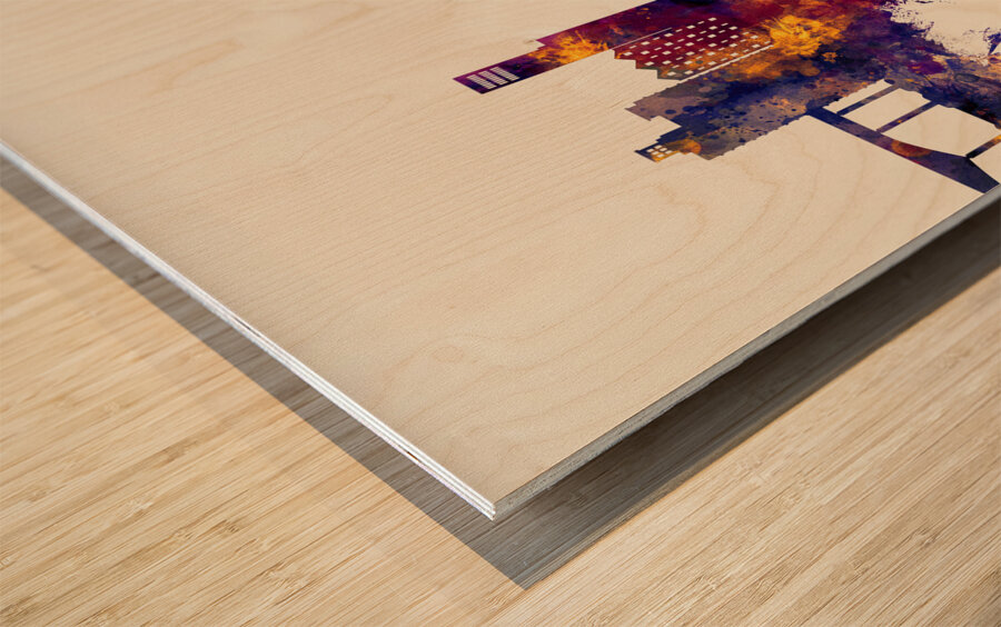 Ipswich England Skyline Wood print