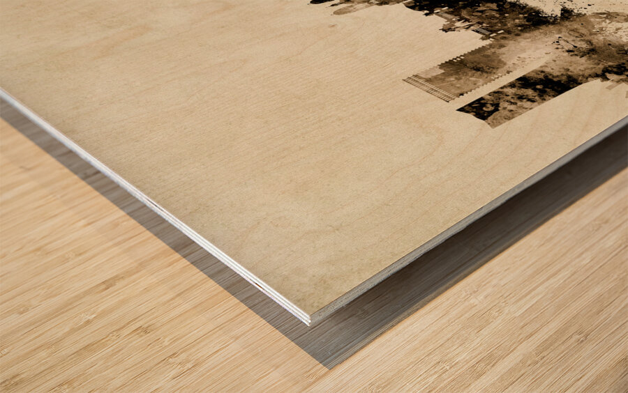 Marseille France Skyline Wood print