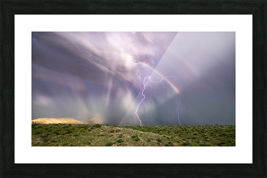 Lightning and Rainbow Picture Frame print