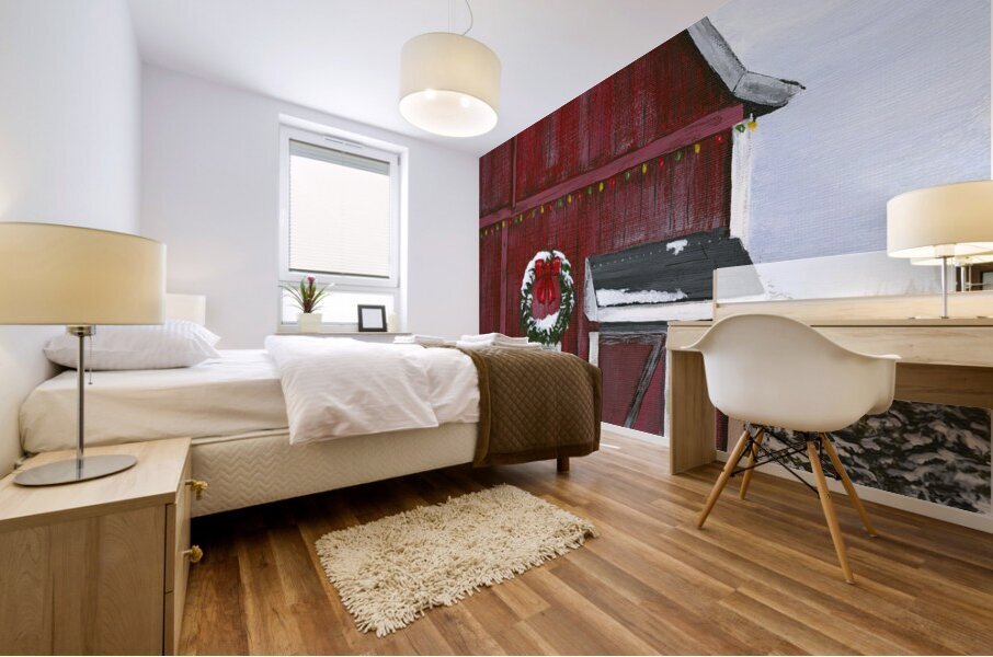 The Red Barn  Mural print