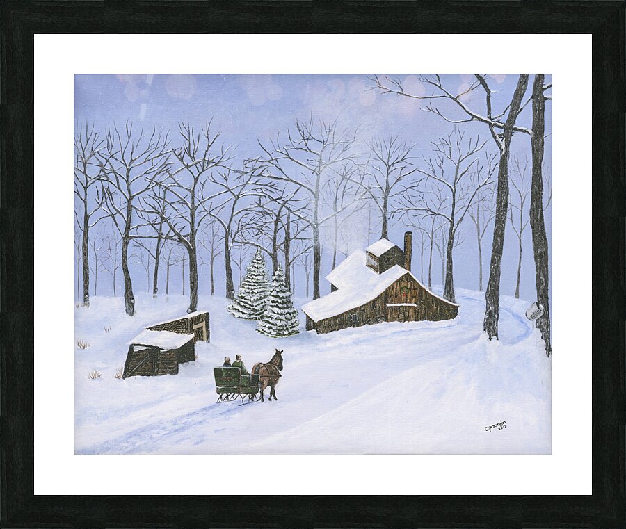 Nostalga - Winter Sleigh Ride Picture Frame print