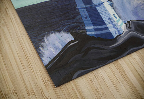 Louisbourg by Night Carol Pounder Art puzzle