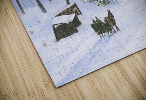Nostalga - Winter Sleigh Ride Carol Pounder Art puzzle