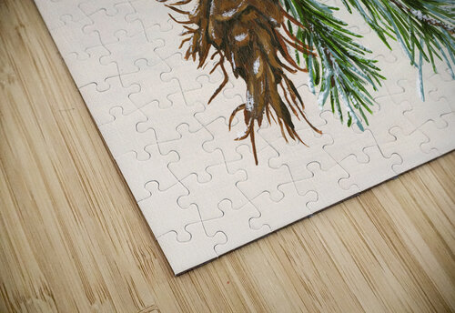 Christmas Chikadee Carol Pounder Art puzzle