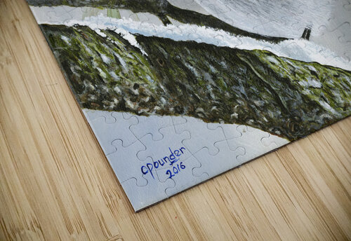 Winter Bluejay Carol Pounder Art puzzle