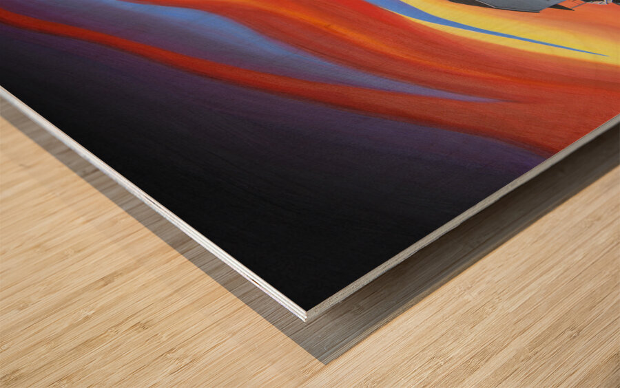 Sunset over the Cape Wood print