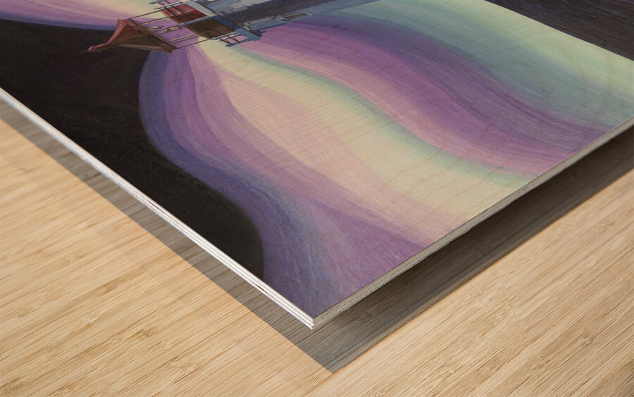 Louisbourg by Night Wood print