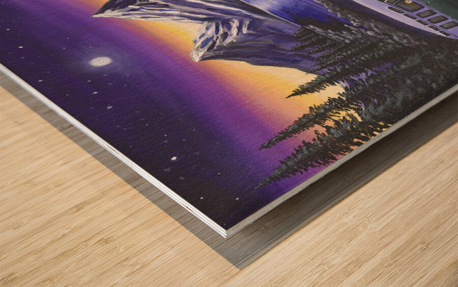 Camping my Way Wood print