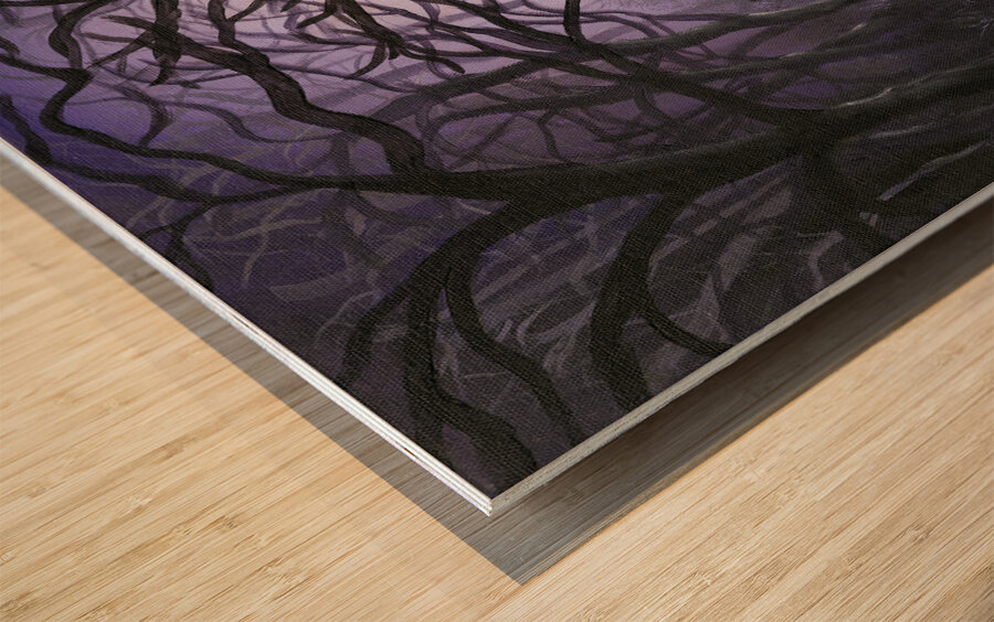 Drawn to the Light Wood print