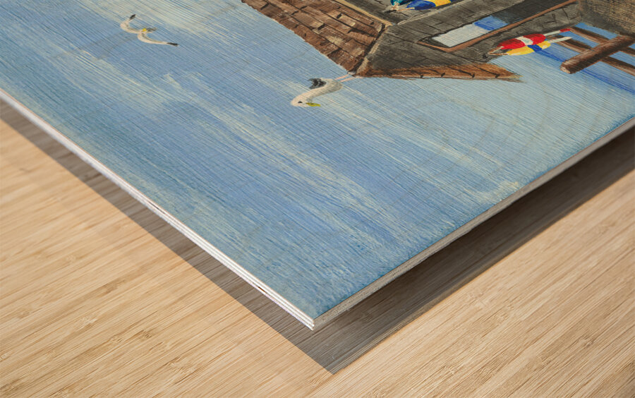 Buoy Shack Wood print