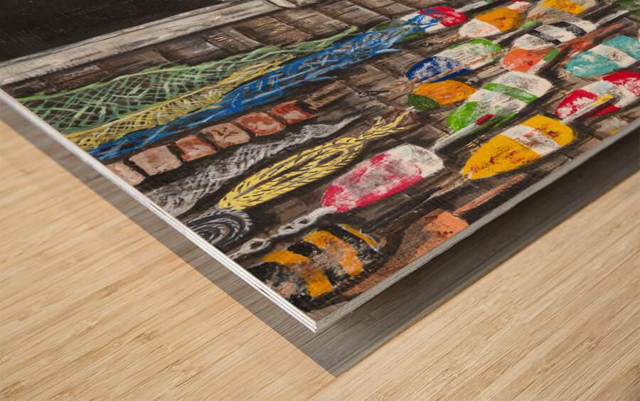 Old Buoys Wood print