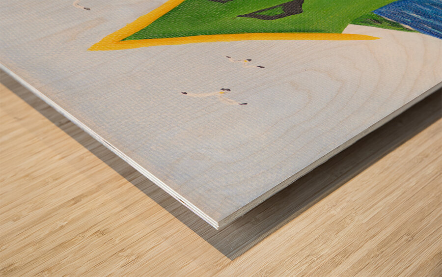 On the Rocks Wood print