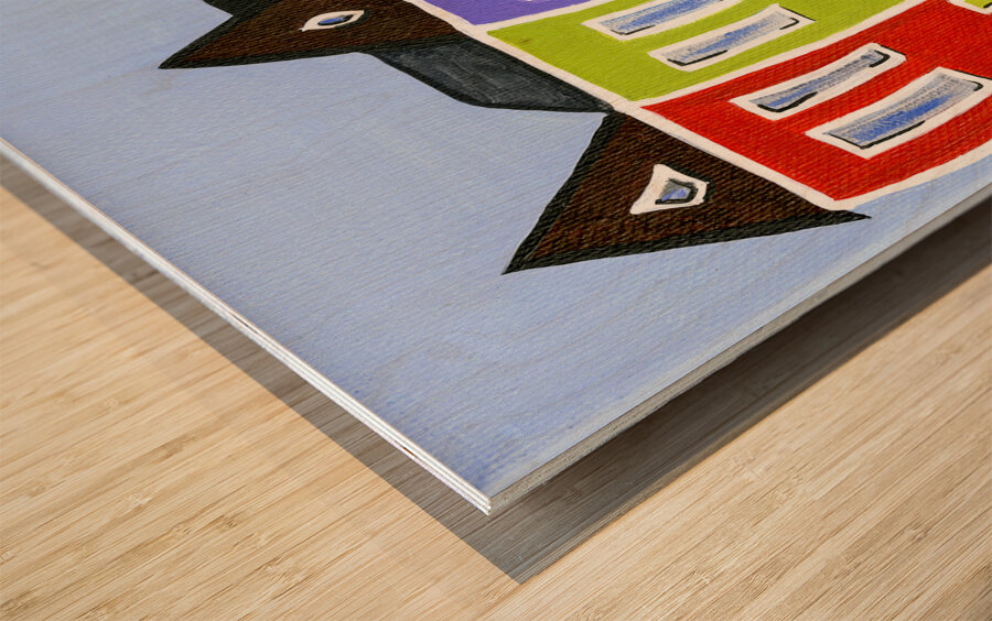 Jellybean Row 2 Wood print