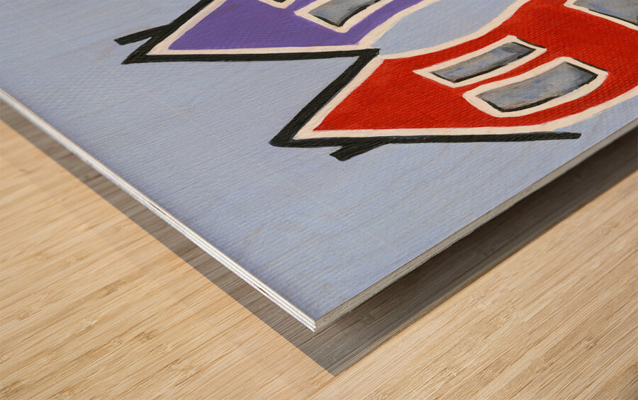 Jellybean Row 3 Wood print