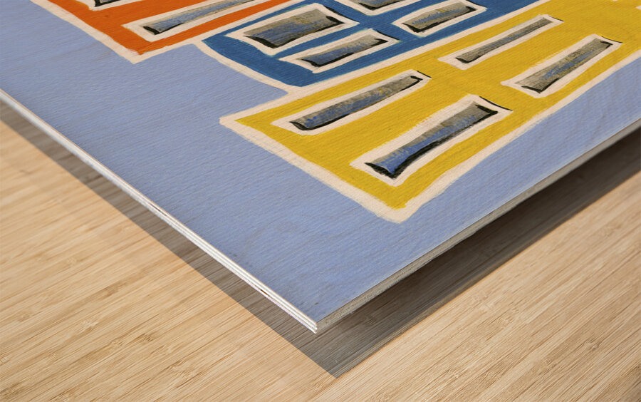 Jellybean Row 4 Wood print