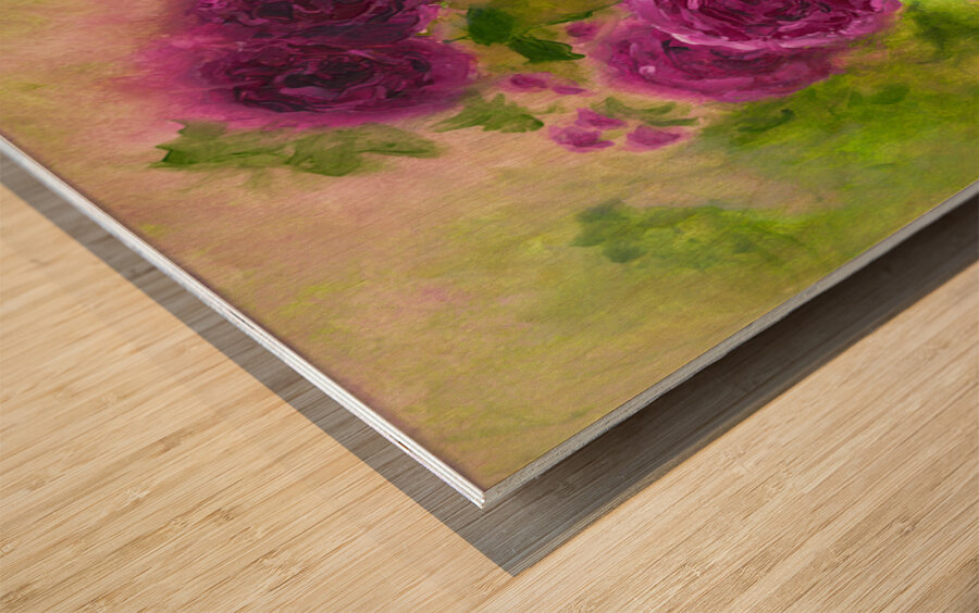 Victorian Roses Wood print