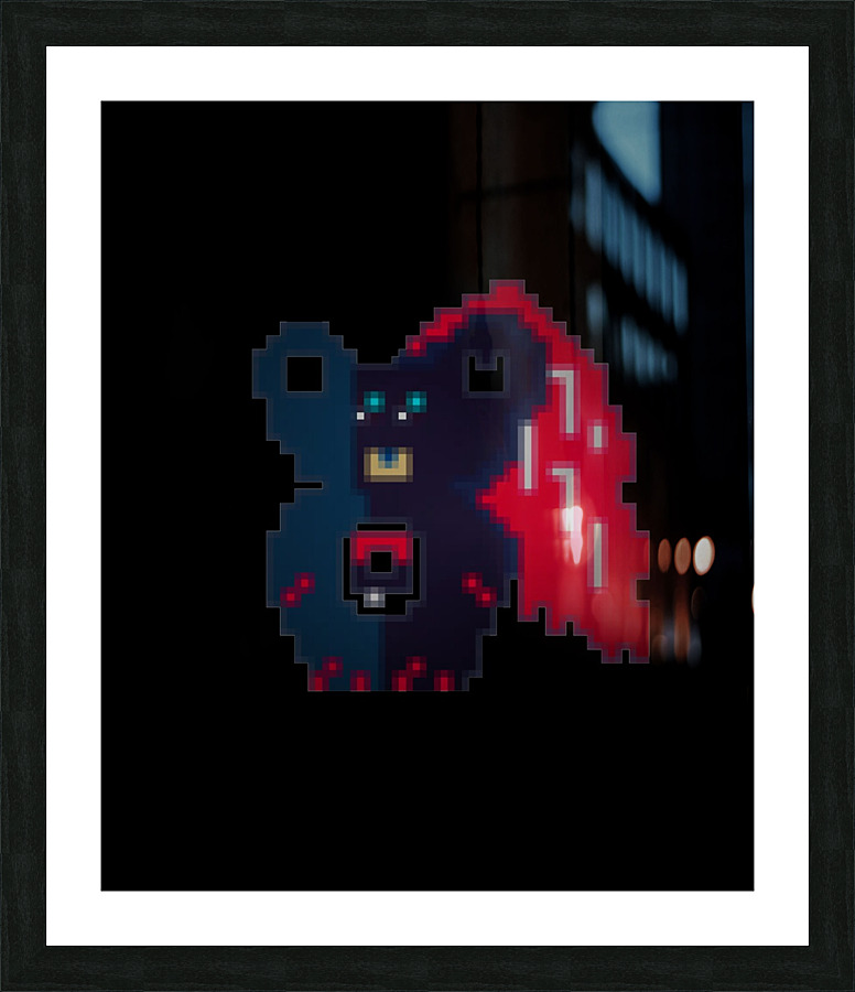 Enemy IV Black Bear Picture Frame Printing