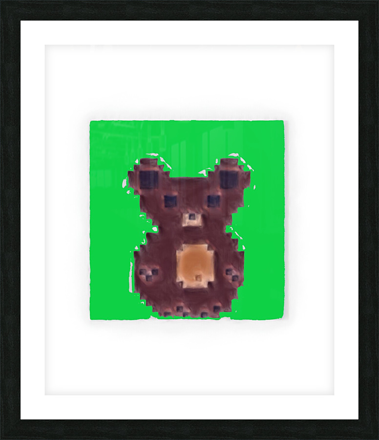 Brown Bear Green Picture Frame Printing
