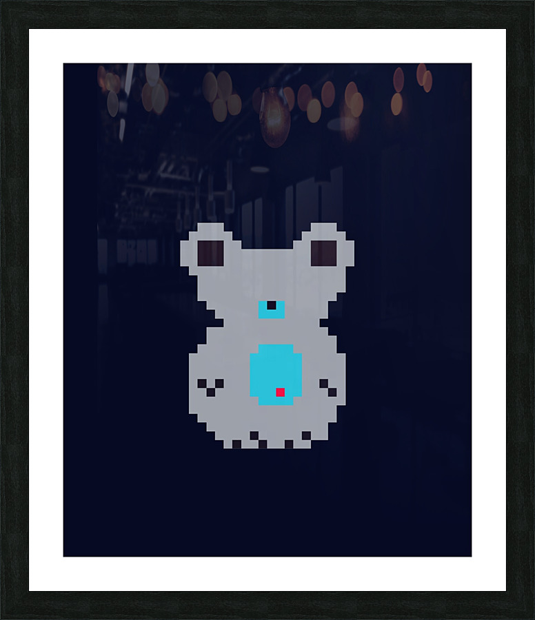 Enemy I Gray Dark Blu Picture Frame Printing