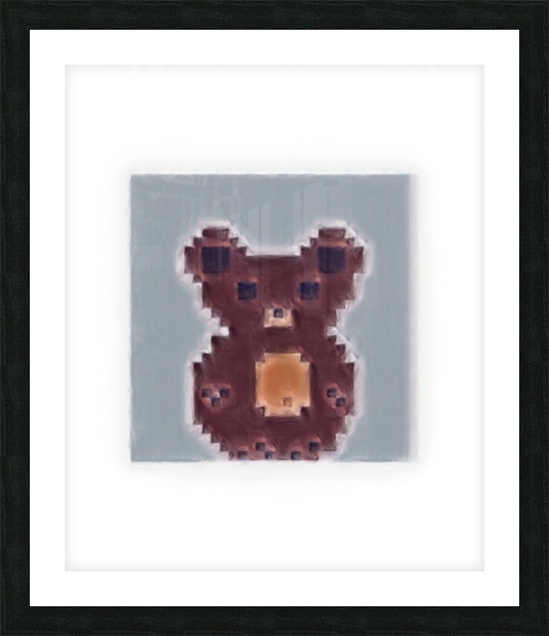 Brown Bear Gray Picture Frame Printing