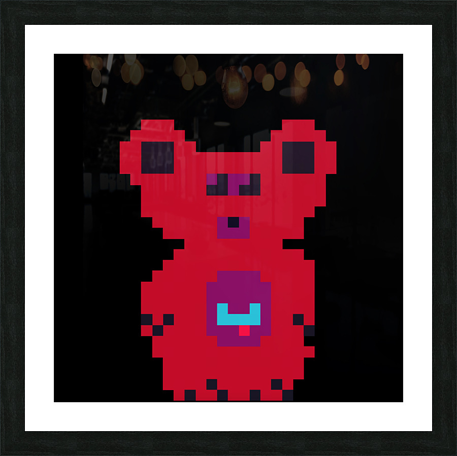Red Bear Picture Frame Printing