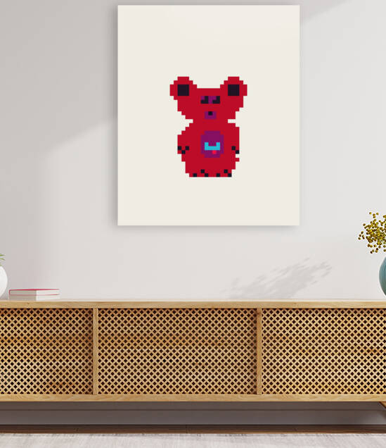 Enemy II Red Bear Eggshell by soaptea Admin