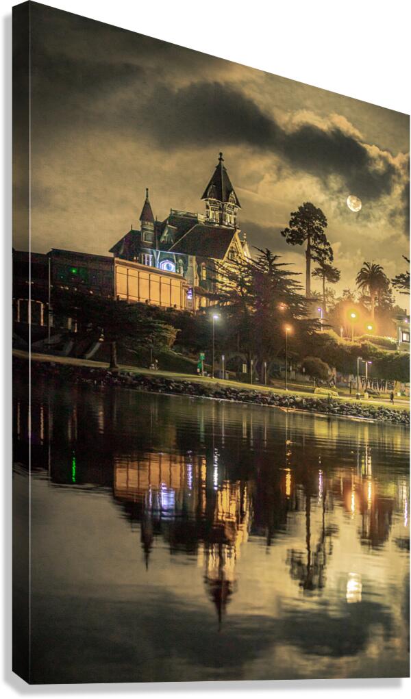 Walking in Moonlight...Carson Mansion Canvas Print