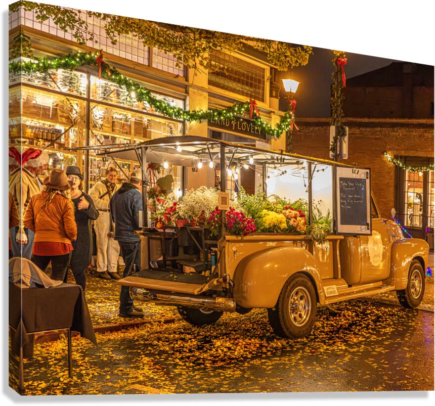 Floral Truck Canvas Print