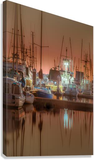 Night at the Marina Canvas Print