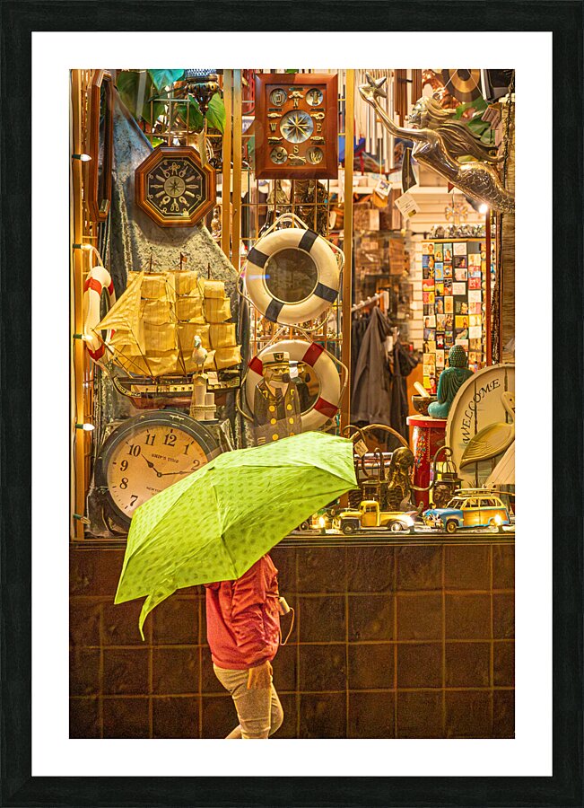 A Window Shopping Adventure Picture Frame print