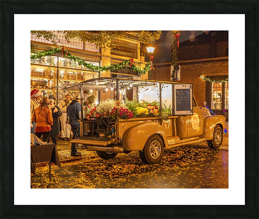 Floral Truck Picture Frame print
