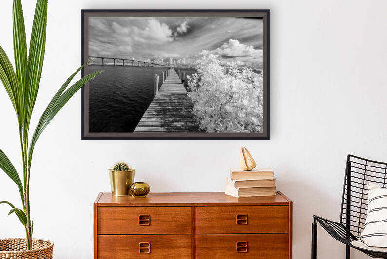 Wabasso Causeway Florida with boat dock by Bob Barbour