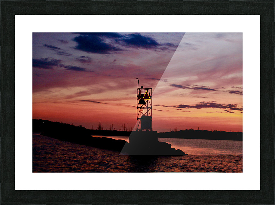 Channel at Sunset Picture Frame Printing