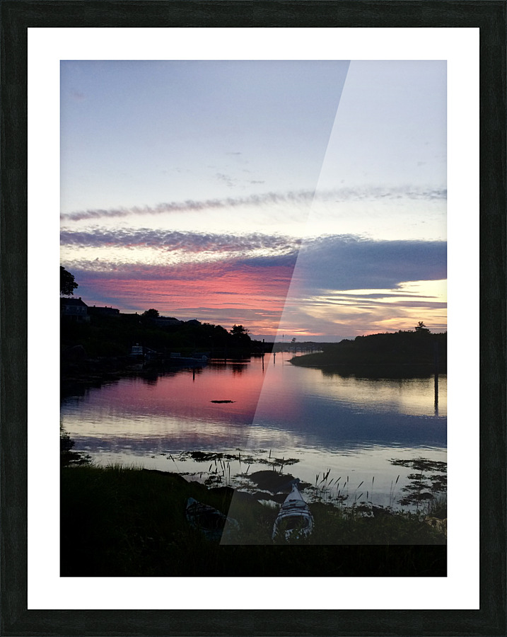 Kayaking at Sunset Picture Frame Printing