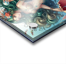 Beautiful Mermaid with green curly hair  Acrylic print