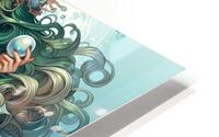 Beautiful Mermaid with green curly hair  HD Metal print