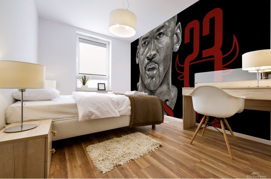 Michael Jordan 23 GOAT Mural print