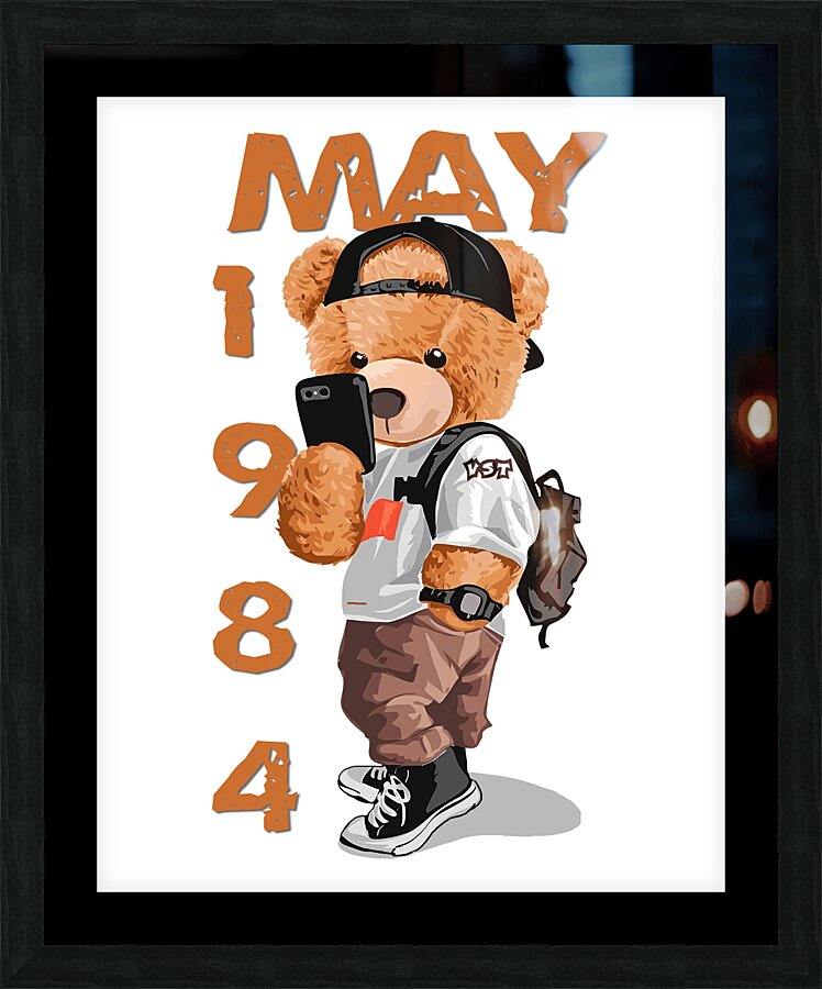 1984 MAY BORN IN Picture Frame print