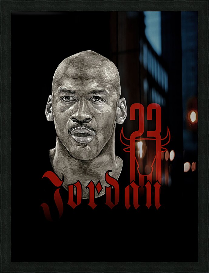 Michael Jordan 23 GOAT Picture Frame print