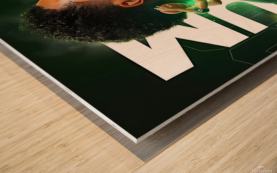   Jayson Tatum Baketball Wood print