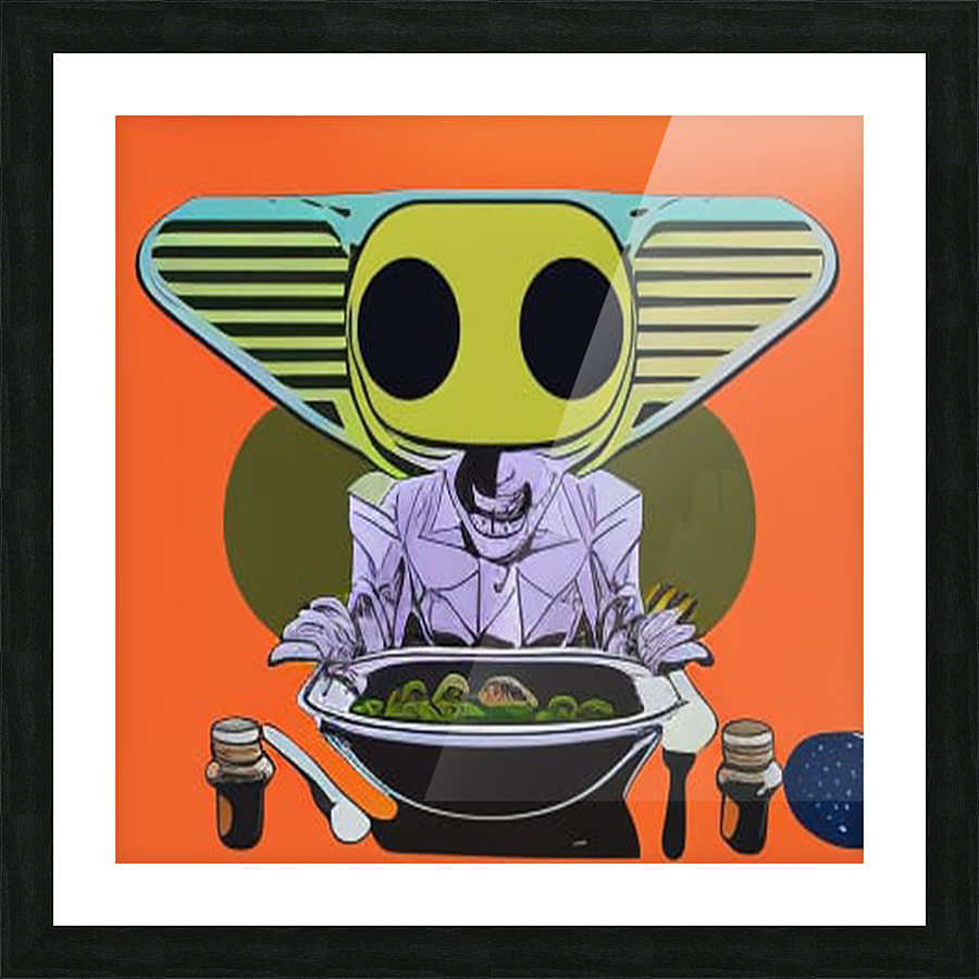 Dinner With My Robot Picture Frame print
