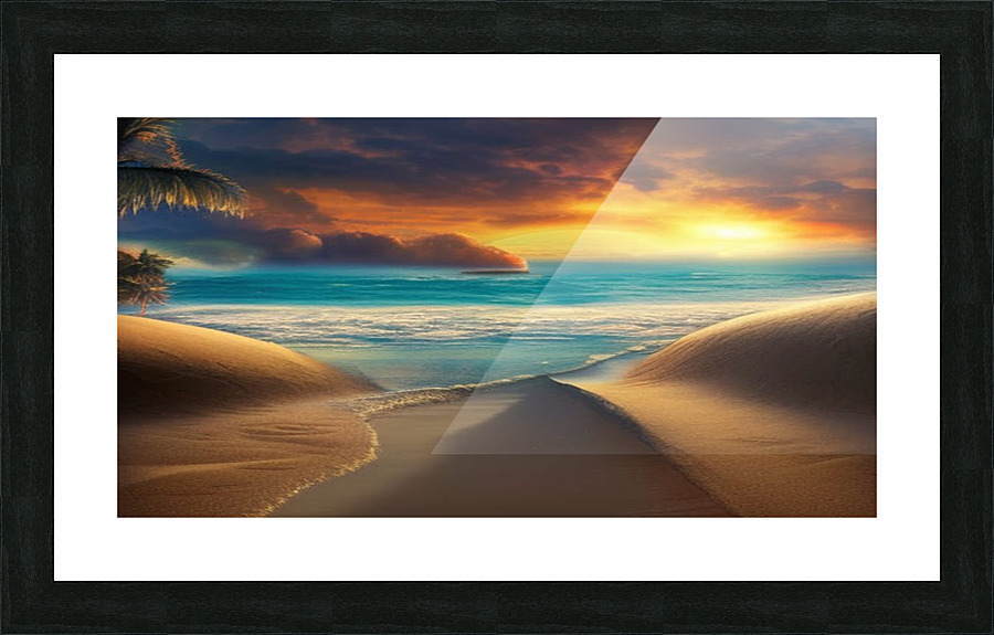 Sunset on the Beach Picture Frame print
