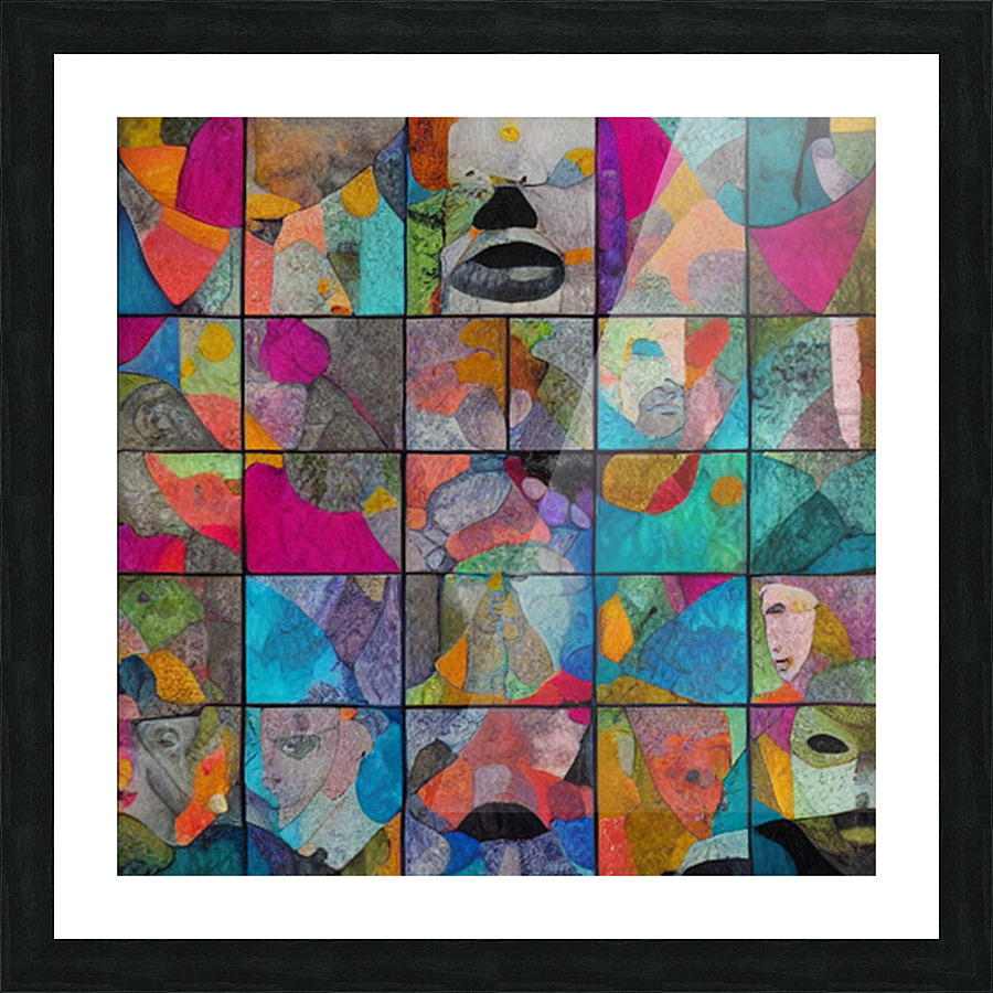 Faceted Self Picture Frame print
