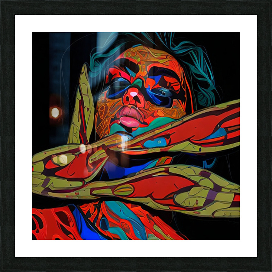 Vivid Camo Picture Frame print