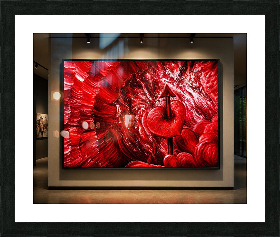 PIERCED HEART FRAMED Picture Frame print