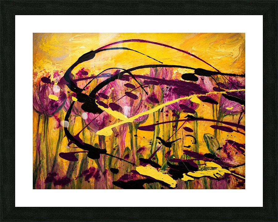 WIND SWEPT TULIPS POSTER Picture Frame print