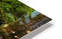 Spring At The Forest Waterfall HD Metal print