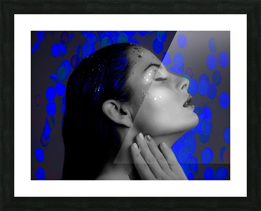 Blue Picture Frame print