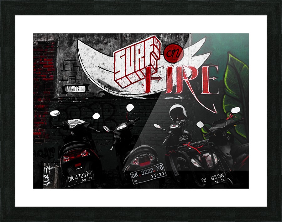 Surf Fire Picture Frame print